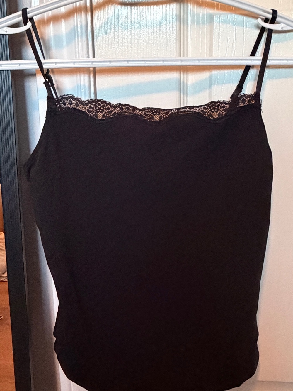 Garage Black Lace-Trim Cami Tank Top